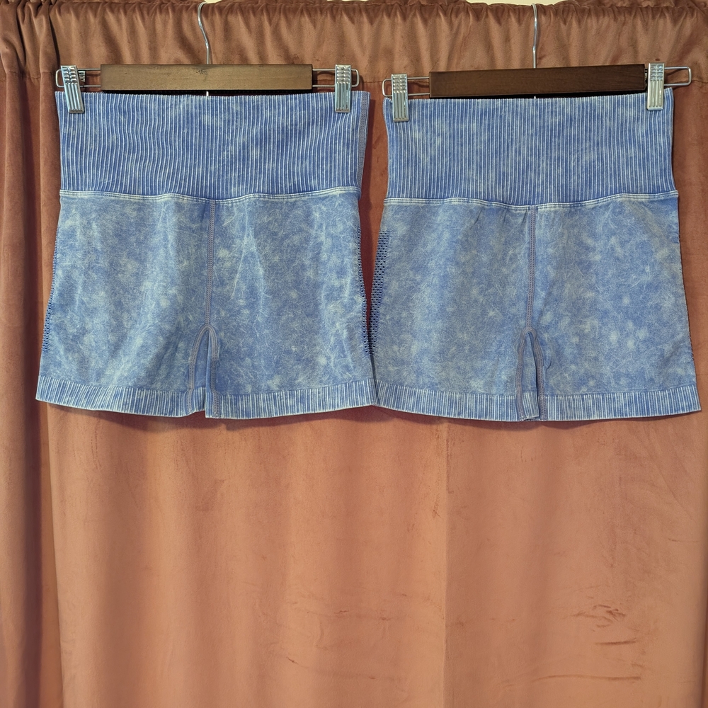 Zenana Blue Biker Short Bundle